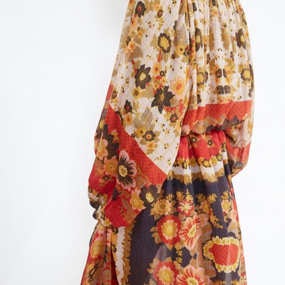 MES DEMOISELLES Matrioshka Printed Cotton-voile Midi Dress In Floral Combo Sz 0 - Picture 6 of 16